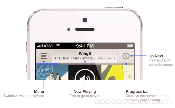 最炫iOS 7音樂App概念: 集美觀設計和方便功能於一身